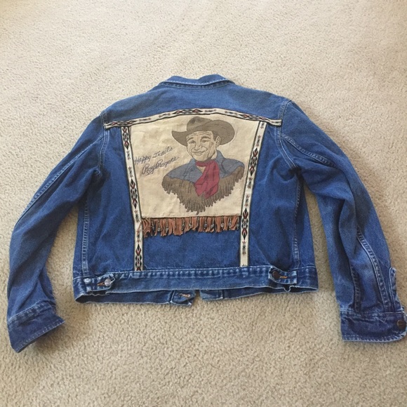 Vintage 80s Western Denim Roy Rogers Jacket M - Picture 3 of 8